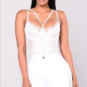 White lace bodysuit